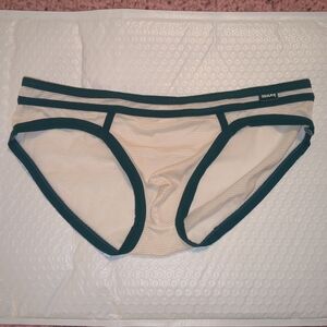 Miboer White Nylon Mesh Briefs Size XL